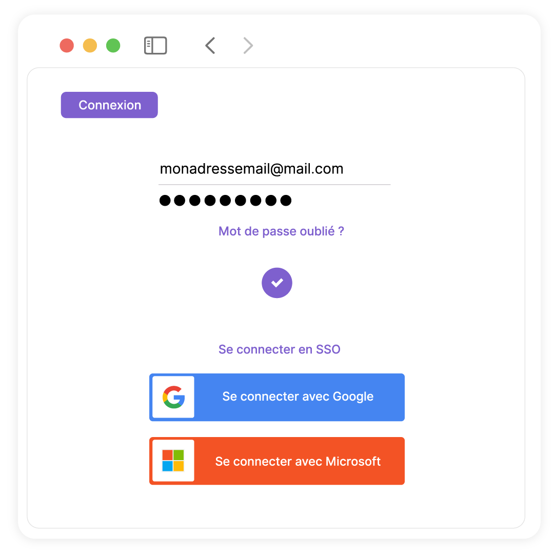 visuel montrant la connexion sécurisée à la plateforme agendize
