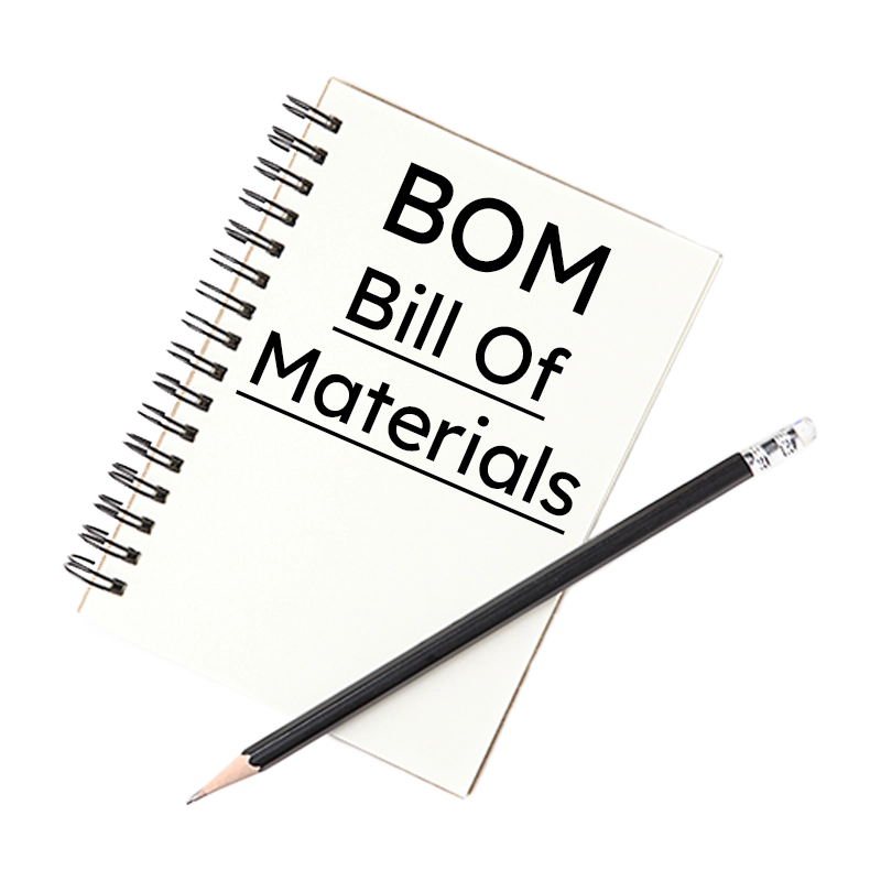 Notepad with Bill of Materials written on