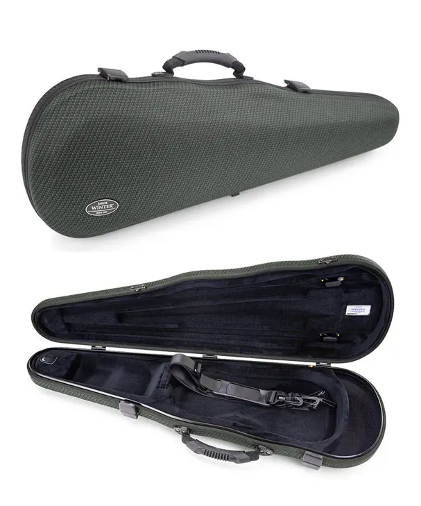 WINTER 52017 4/4 CARBON GREEN VIOLINETUI[WIN52017G]