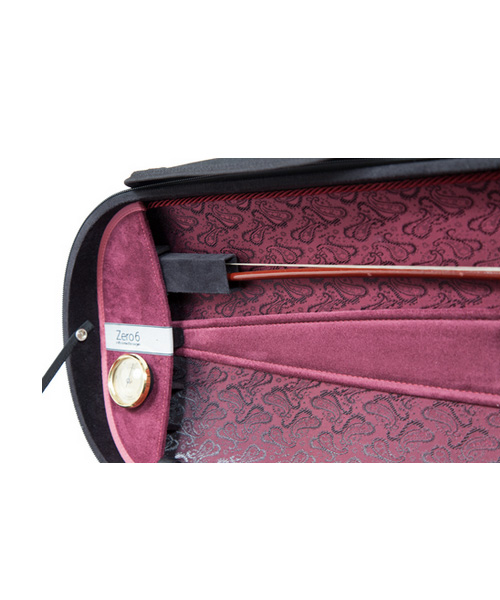 RIBONI ZERO 6 NIC (SVART/VINRÖTT) VIOLINETUI[RIZ6NIC]