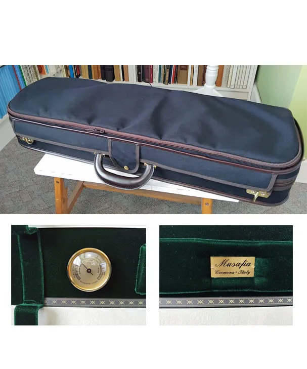 MUSAFIA LUXURY CLASSIC (SVART/GRÖN) VIOLINETUI[MUS3011]
