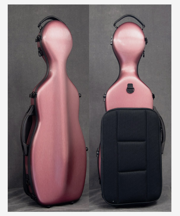 VIOLINETUI LONDON (LJUS BORDEAUX/SVART) 4/4[LONDONLB]