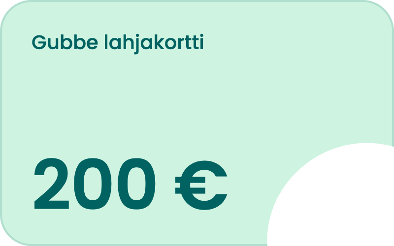 Gubbe lahjakortti 200 euroa