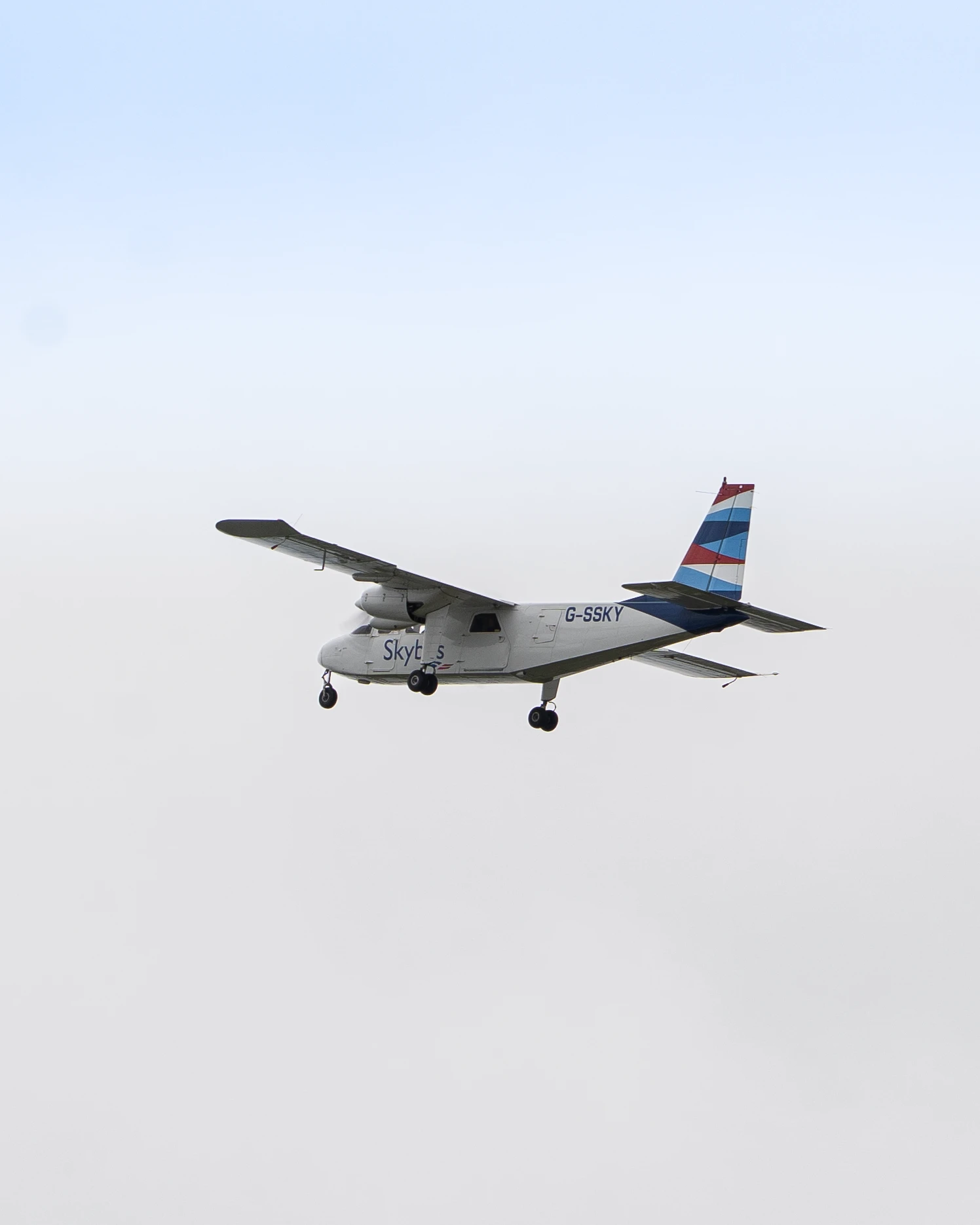 A skybus aeroplane from Isles of Scilly in flight