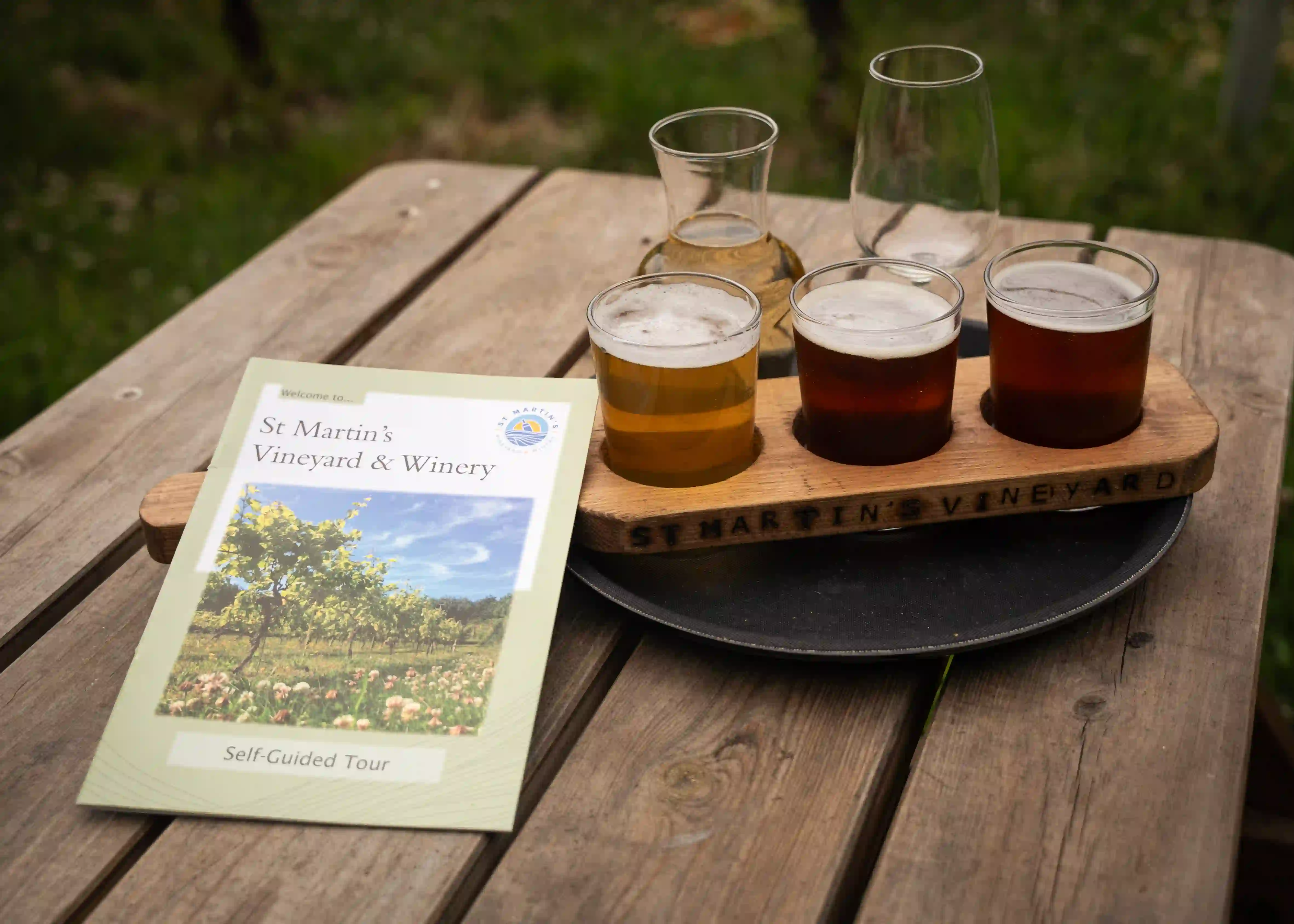 Beer and wine tasting at St Martins Vineyard