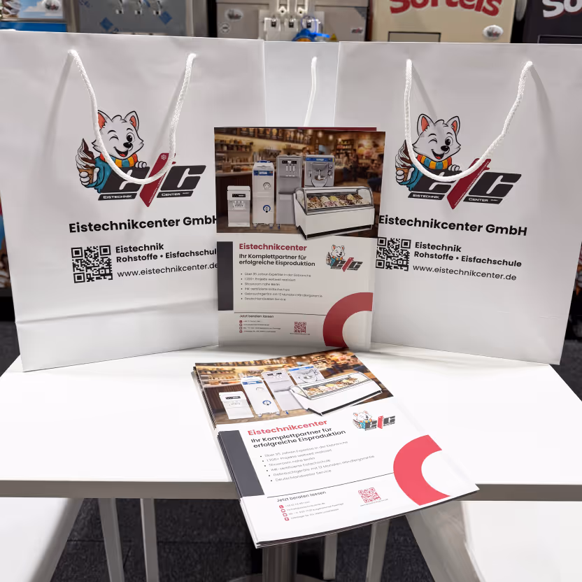 Eistechnikcenter Messematerialien auf der Gelato International Erfurt 2026