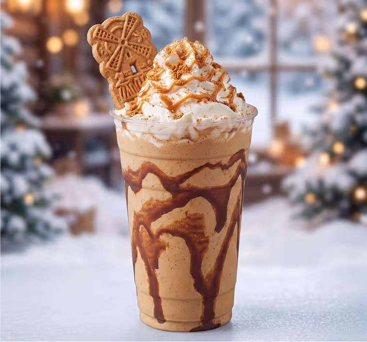 Saisonaler Milchshake mit Spekulatius, passend zur Winterzeit