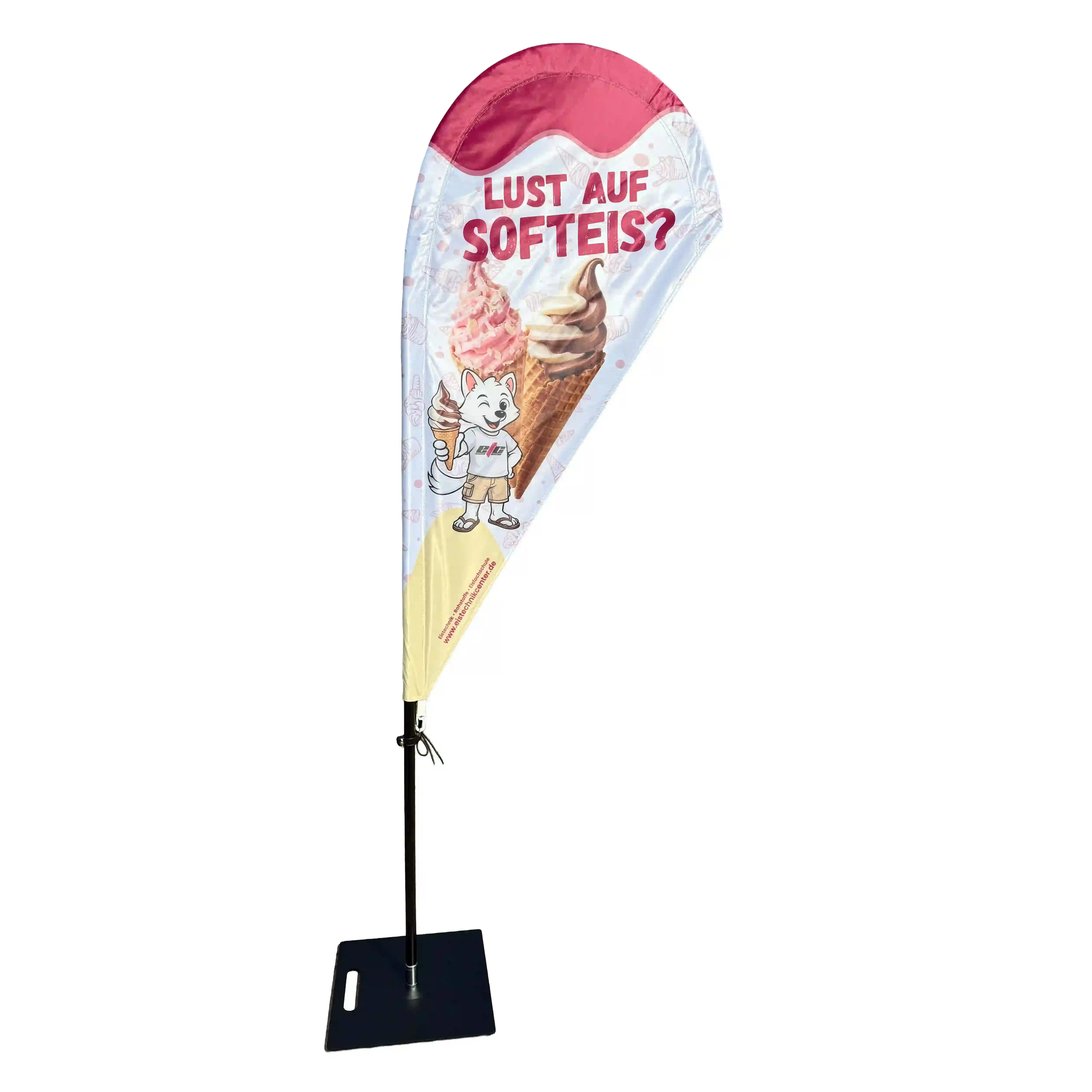 Beachflag Softeis