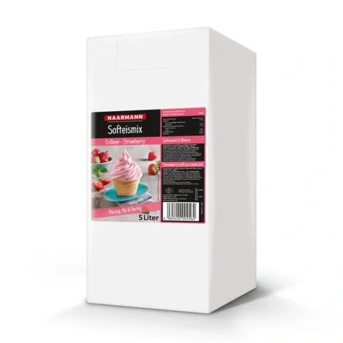 Strawberry soft serve mix