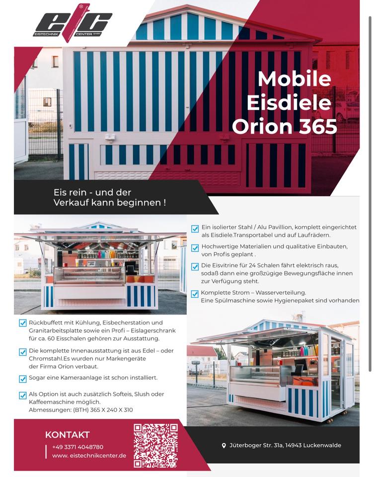 Mobile ice cream parlour with Orion equipment