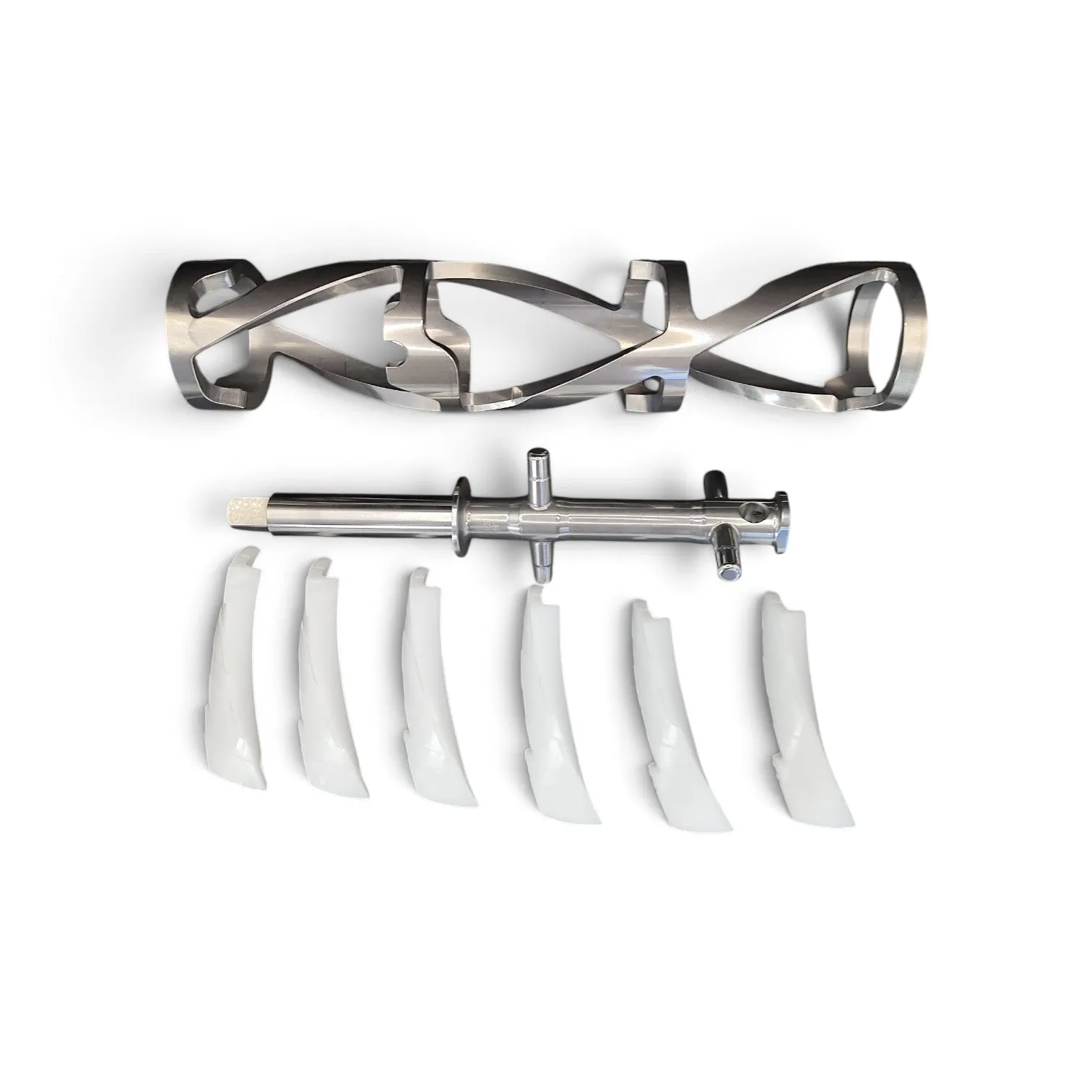 2E-RSI beater with 6 scrapers for Carpigiani soft serve machines with a large cylinder