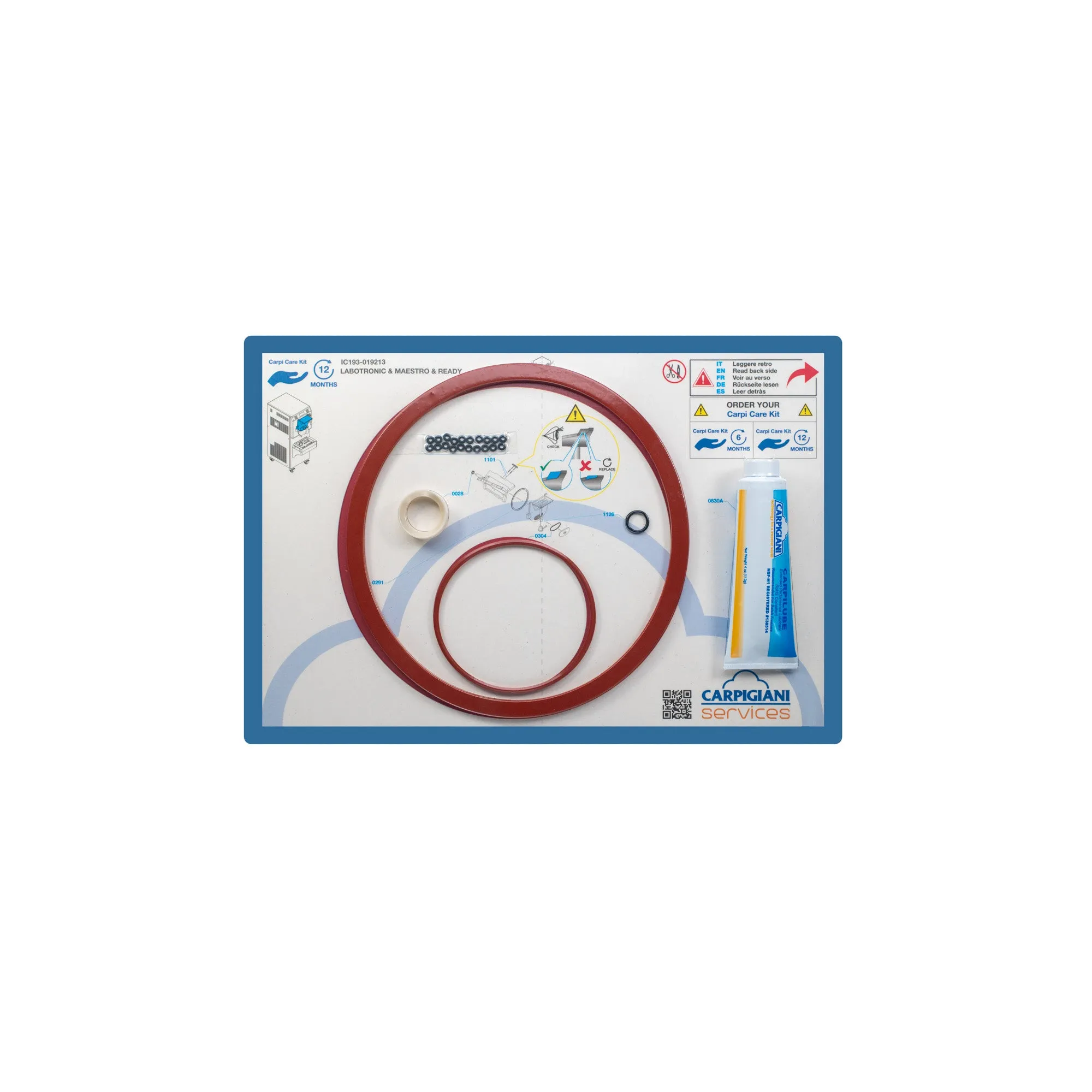 Carpigiani Care Kit - Speiseeismaschinen Labotronic RTX, RTL, HE, Maestro, Ready