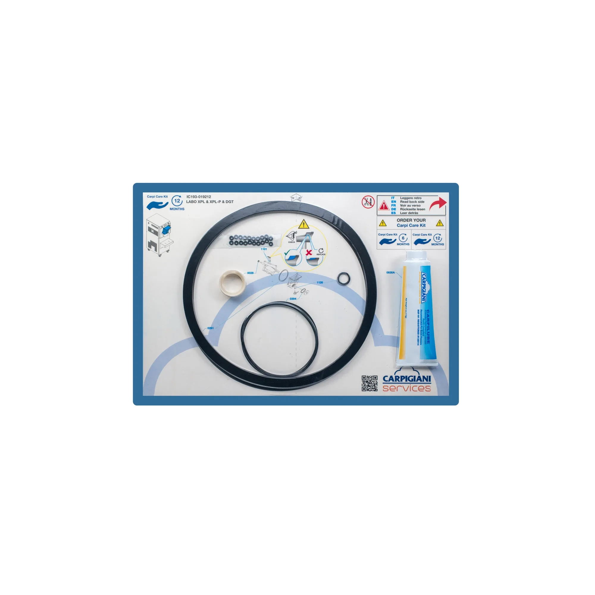 Carpigiani Care Kit – Labo / C, Labo XPL/P, Labotronic DGT batch freezers