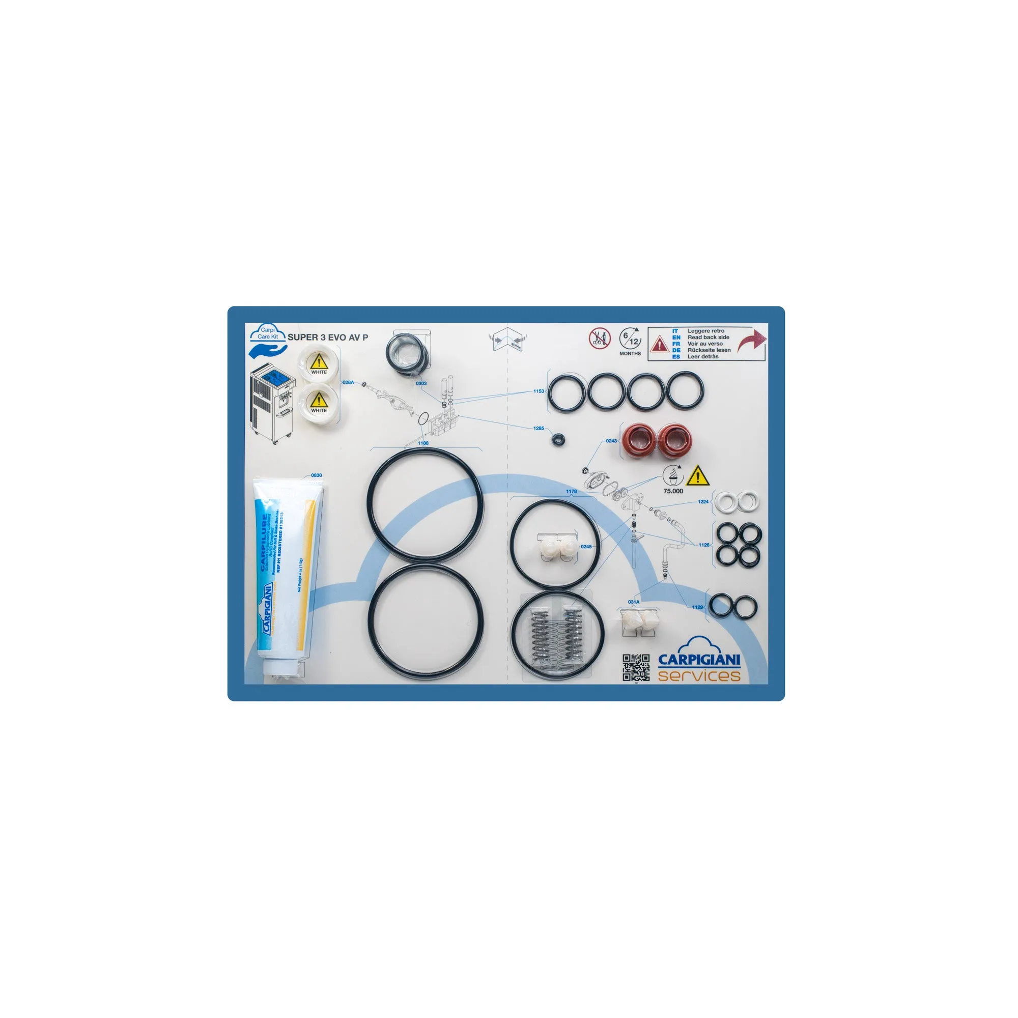 Carpigiani Care Kit – Super TRE BP AV EVO soft serve machine