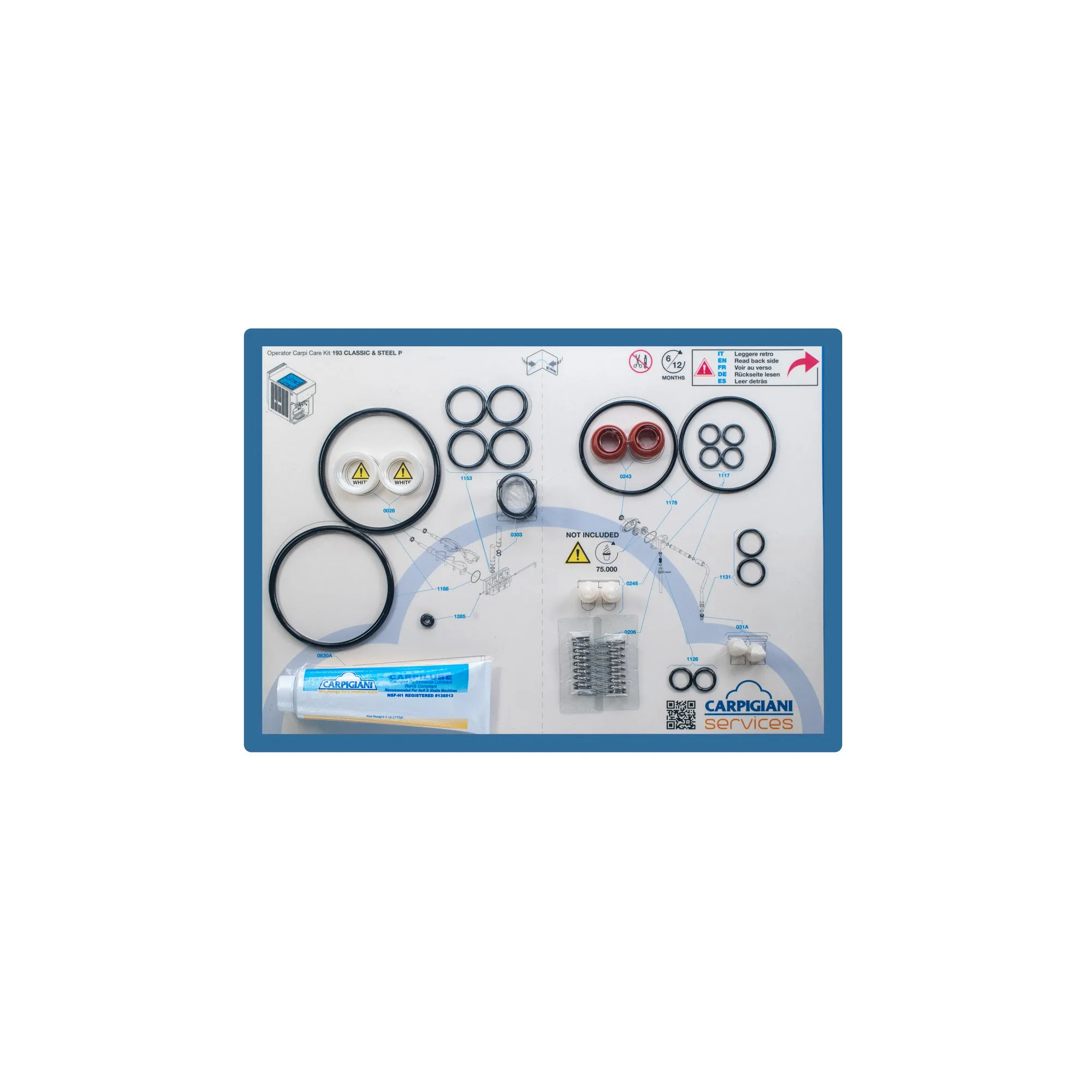 Carpigiani Care Kit - Softeismaschine 193 Classic + Steel/P