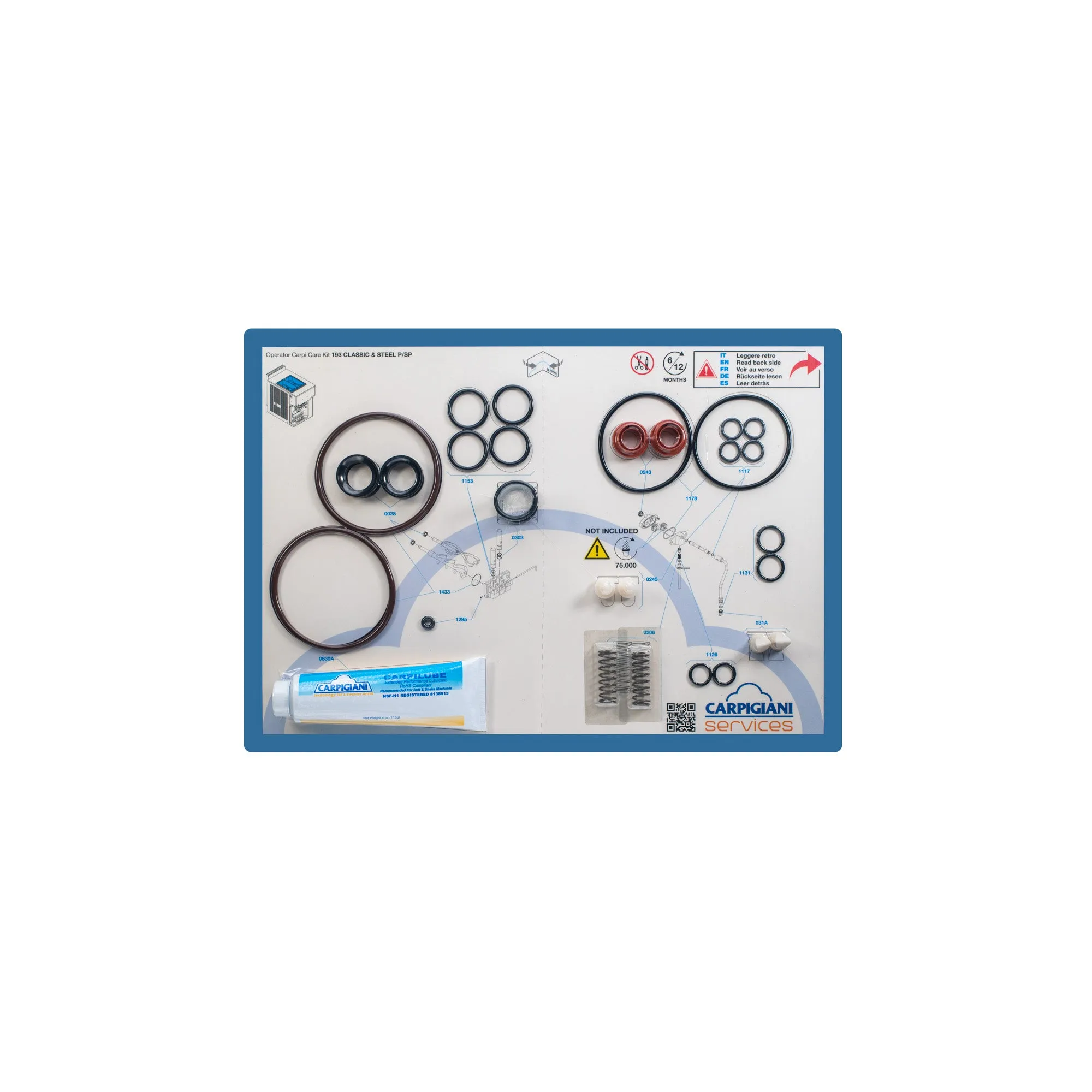 Carpigiani Care Kit - Softeismaschine 193 Classic + Steel P/SP