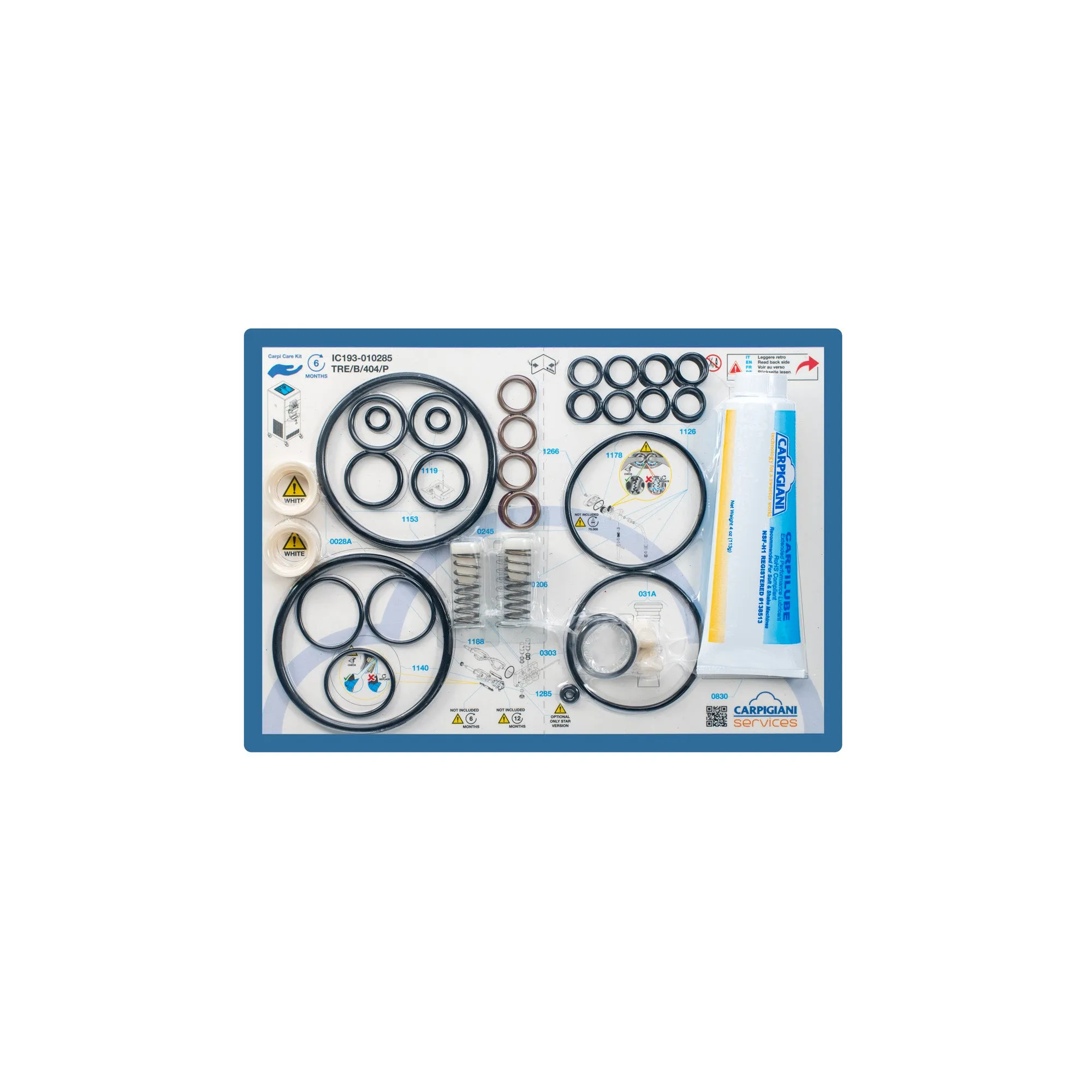 Carpigiani Care Kit – TRE BP Export, TRE BP Plus soft serve machines