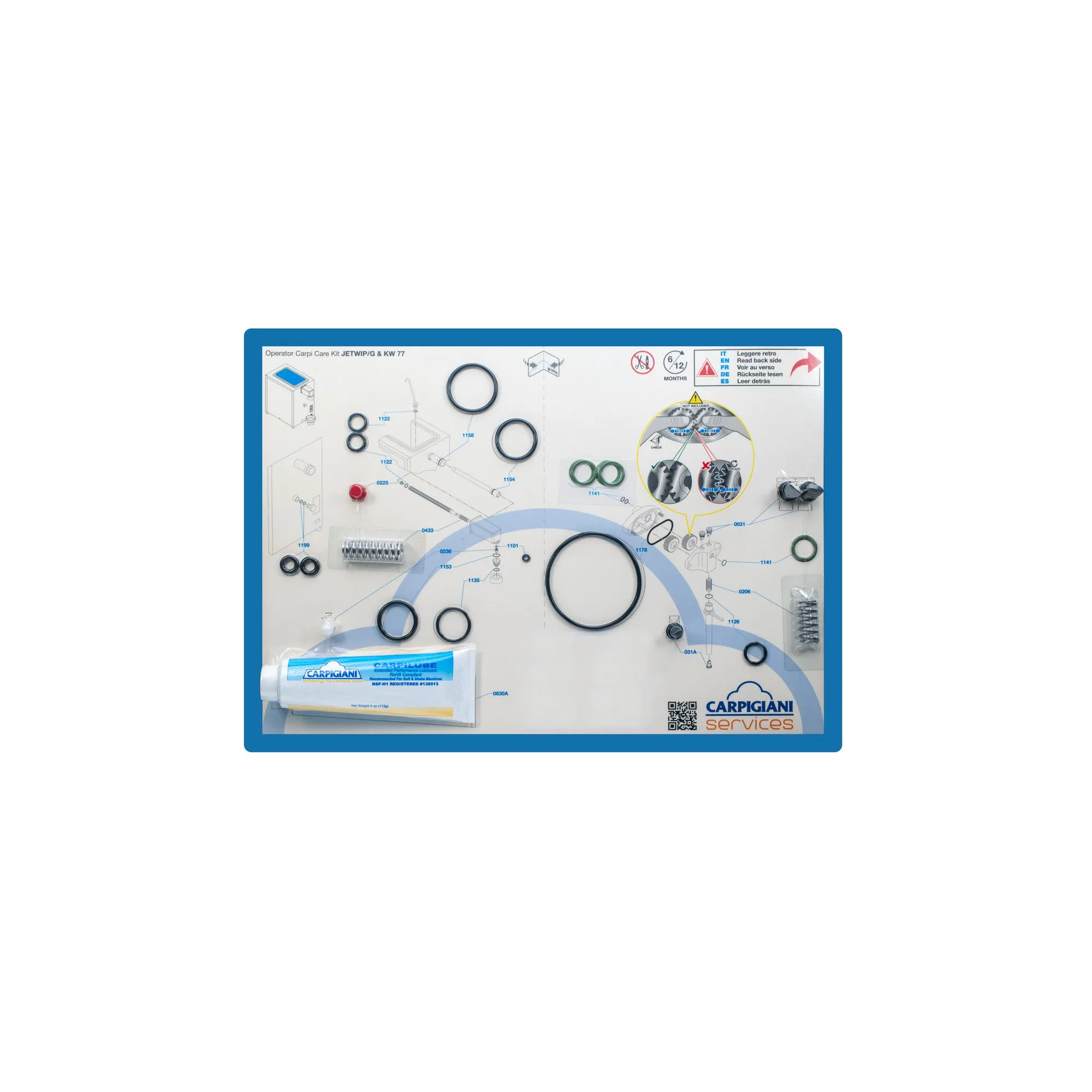 Carpigiani Care Kit - Sahneautomat Jetwip/G, Jetwip/CD2