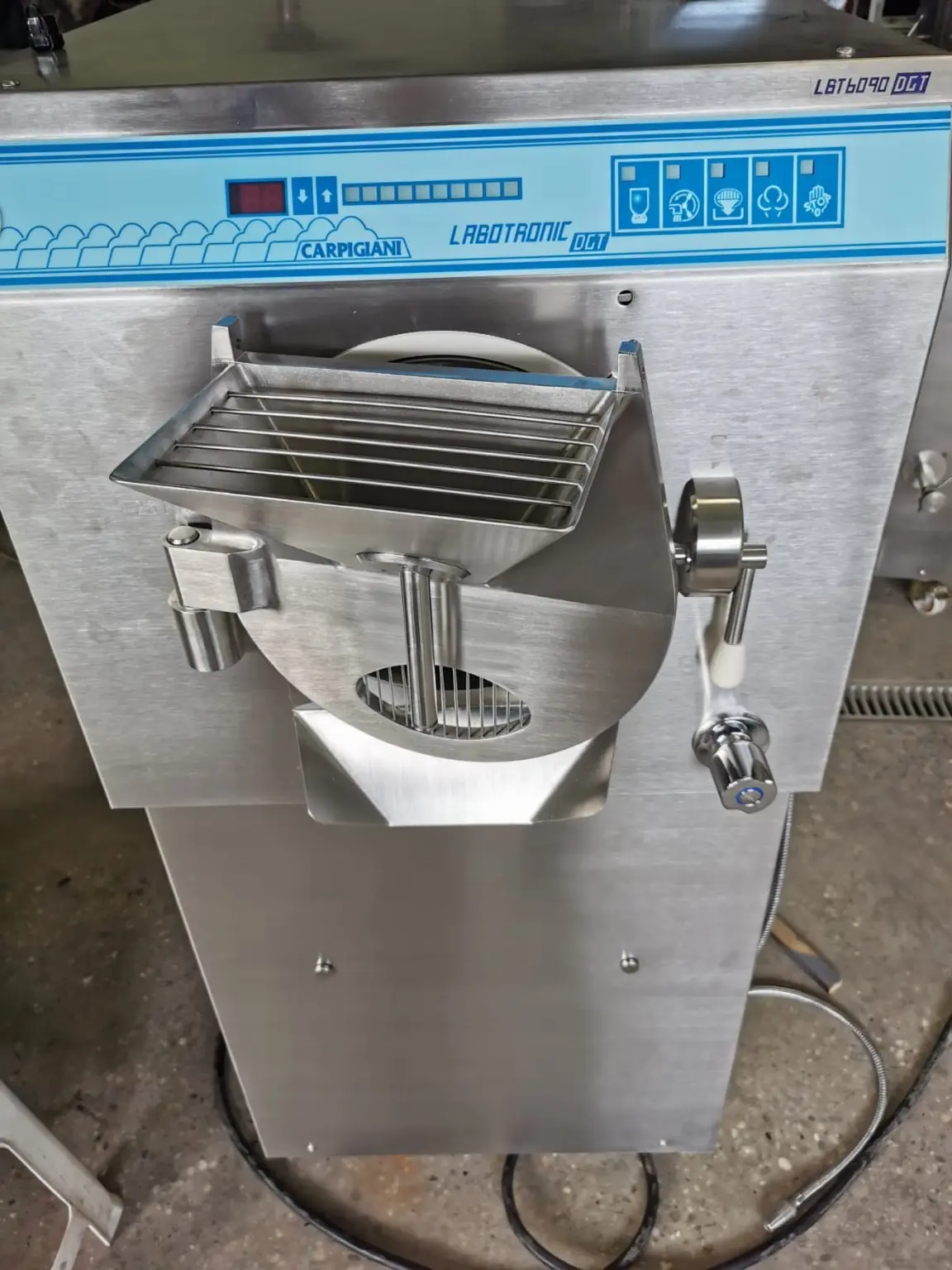 Reassembled Carpigiani Labotronic with front and stainless-steel panels.