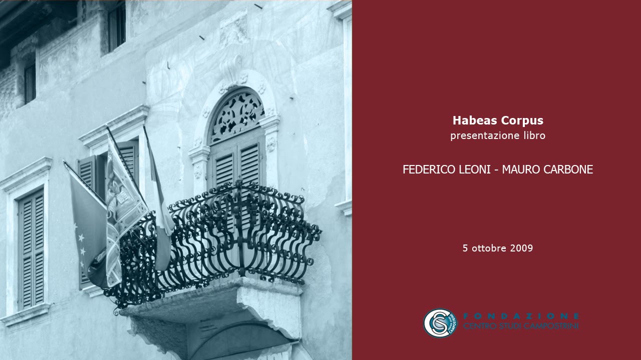 Anteprima del video: F. Leoni - M Carbone: Habeas Corpus. Sei genealogie del corpo occidentale, 16 ottobre 2009