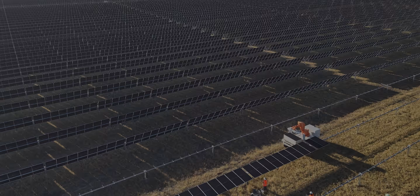 Robotic solar panel maintenance system in action as part of LONGi's smart GSE platform