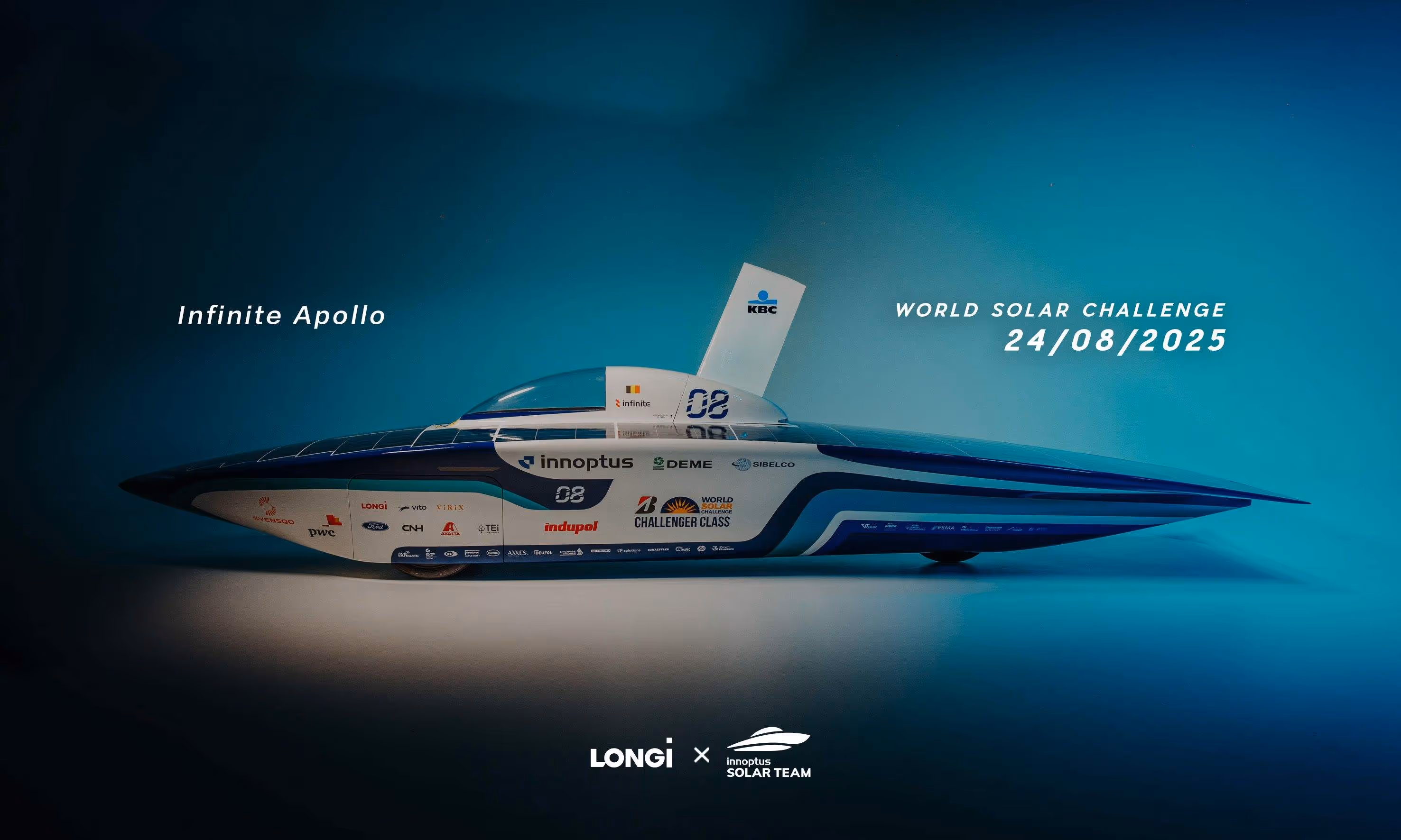 Innoptus and LONGi unveil “Infinite Apollo” solar race car with BC cell and VIPV tech for world’s toughest solar race