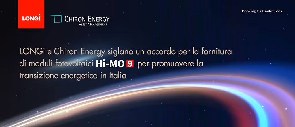 LONGi Hi-MO 9: Accordo Strategico con Chiron Energy per la Transizione Energetica in Italia