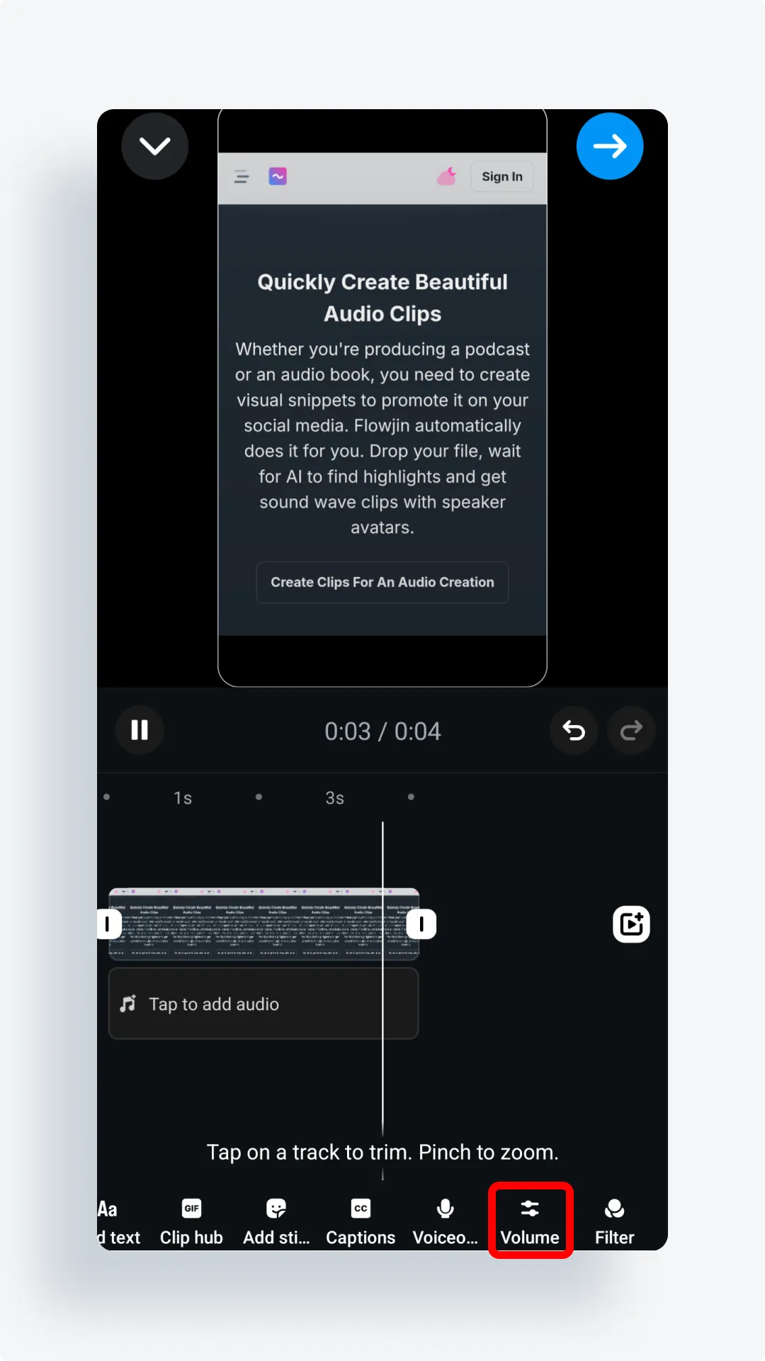 Open Instagram Reel Volume