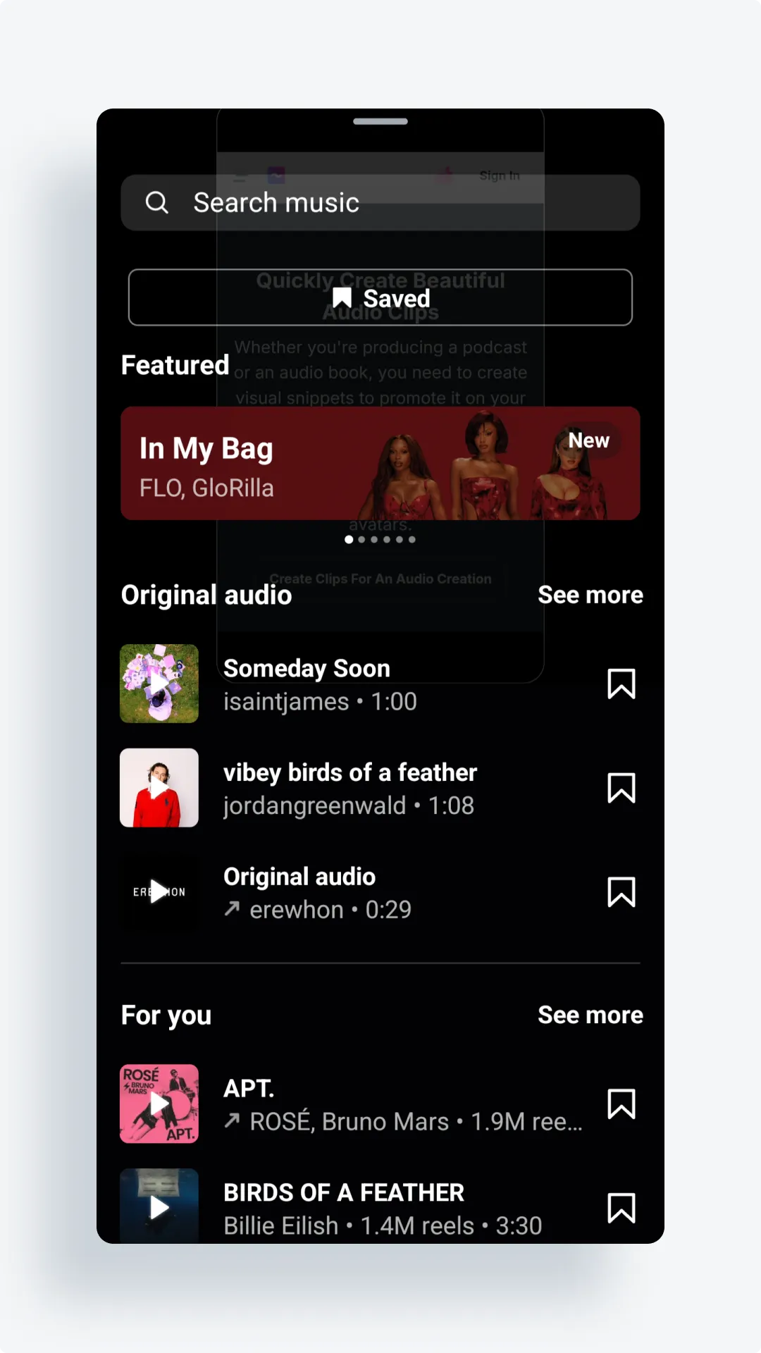 Open Instagram Reel Add Music