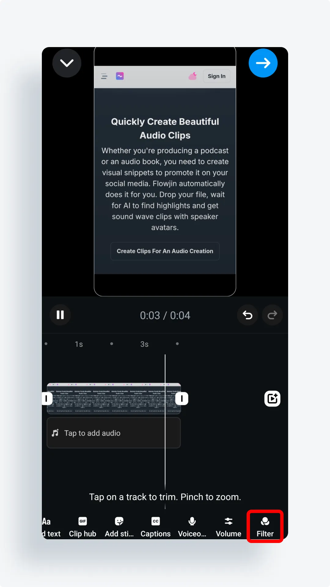 Open Instagram Reel Filter