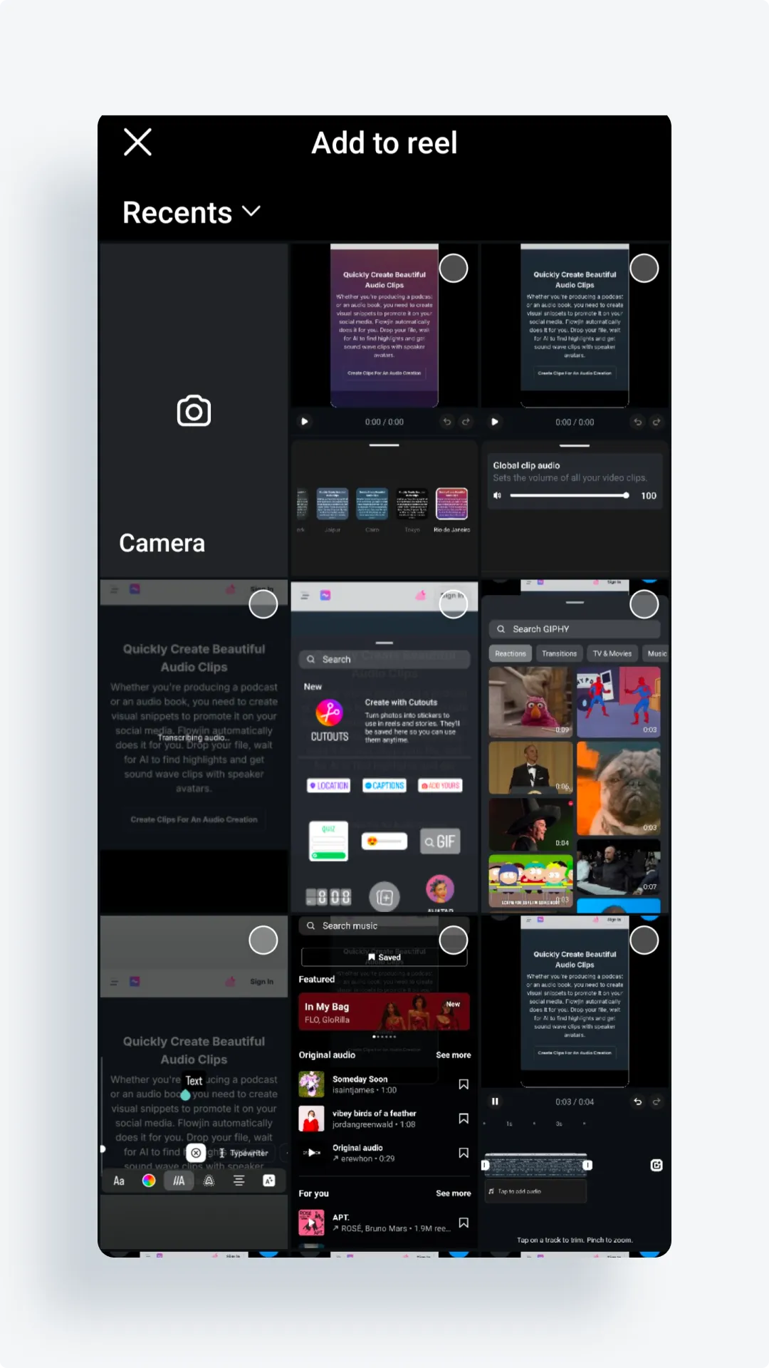 Open Instagram Reel Import