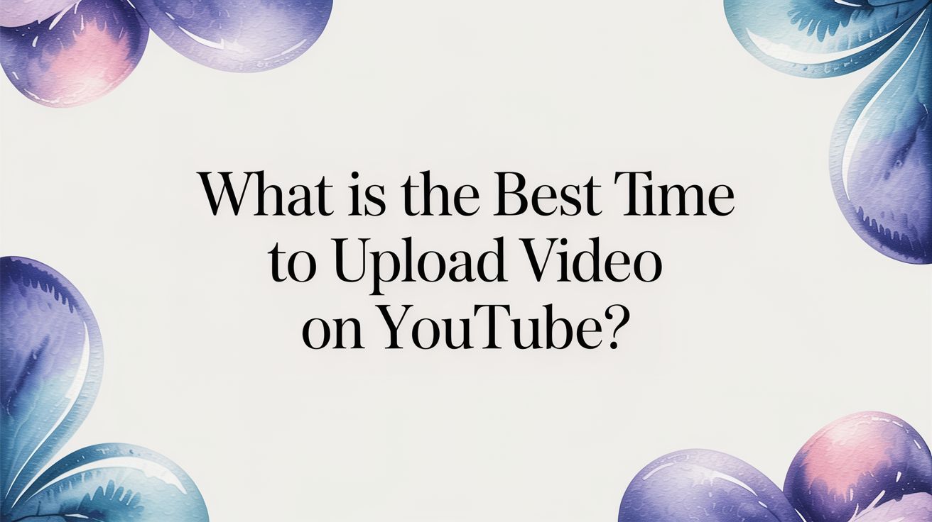 Best Time to Upload Video on YouTube: A Data-Backed Guide