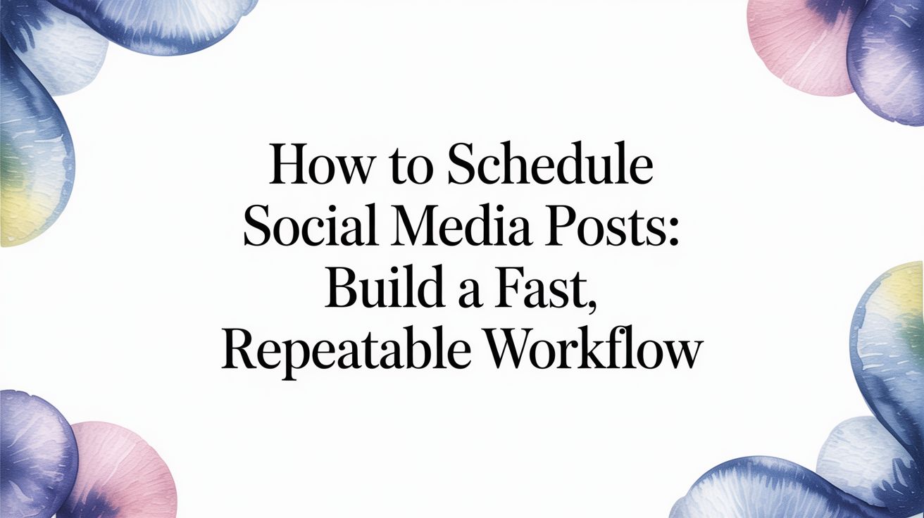 How to Schedule Social Media Posts: A 4-Step Repeatable Workflow