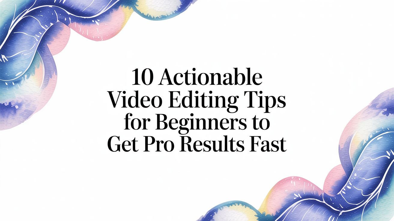 10 Actionable Video Editing Tips for Beginners to Get Pro Results Fast