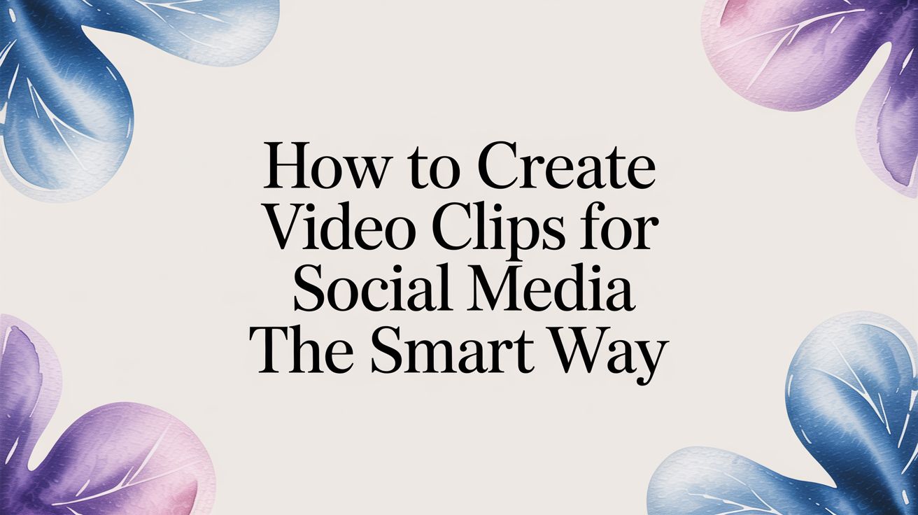 How to Create Video Clips for Social Media: A Repeatable Workflow