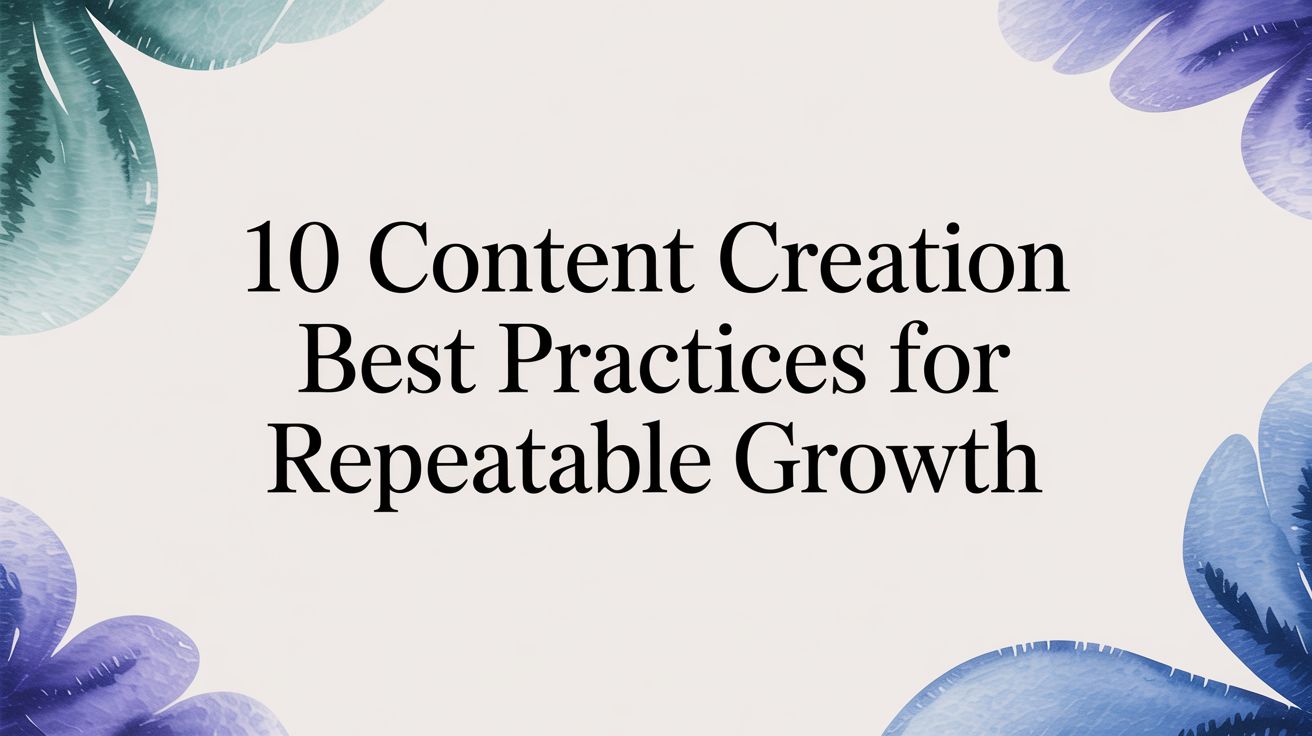 10 Content Creation Best Practices for Repeatable Growth