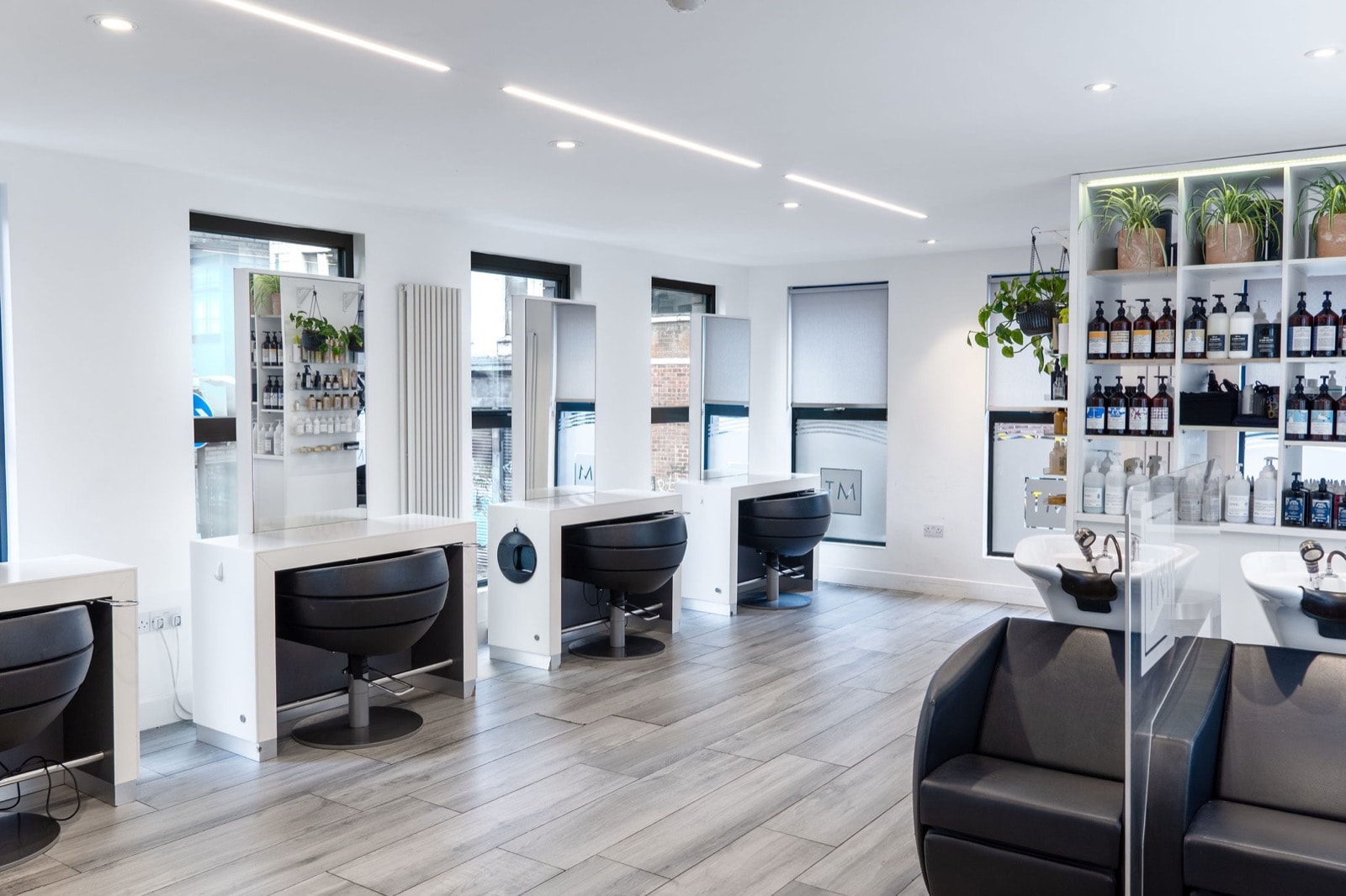 Stations at hair salon