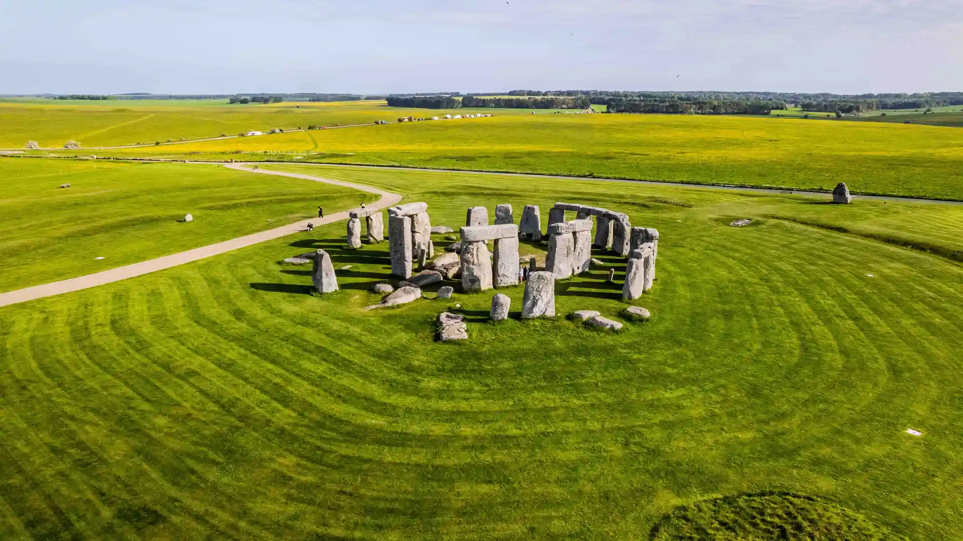 Stonehenge stone circle on Salisbury Plain in Wiltshire, part of the UNESCO Stonehenge, Avebury and Associated Sites World Heritage Site