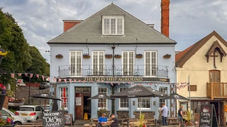 The Old Ship Aground in Minehead, a historic harbour-side inn at the start of the South West Coast Path in Somerset.