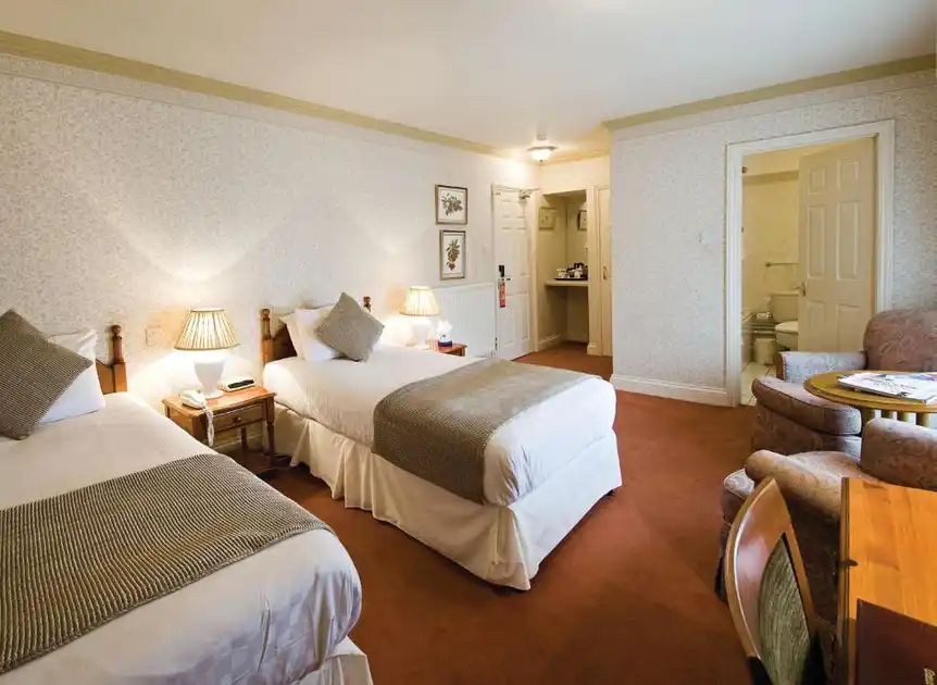 Twin room at the Le Strange hotel, Norfolk