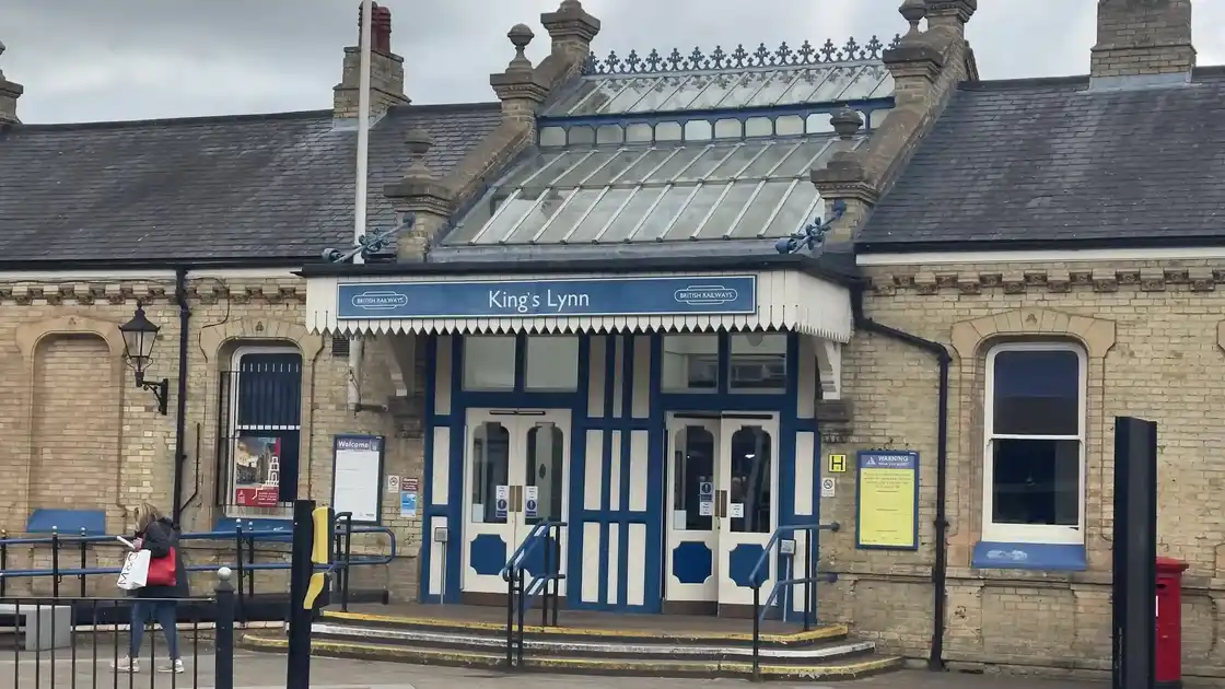 King's Lynn railway station in Norfolk, a key transport hub for travellers arriving for or departing from the Peddars Way.