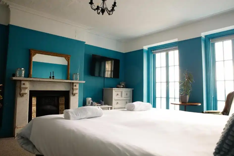 Guest room at The Old Ship Aground in Minehead.