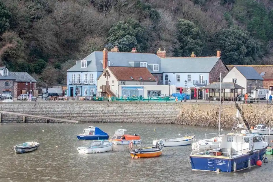 The Old Ship Aground beside Minehead Harbour in Somerset.