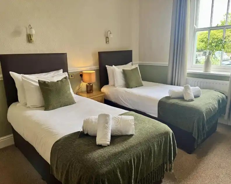 Twin guest room at The Manor Inn in St Bees.