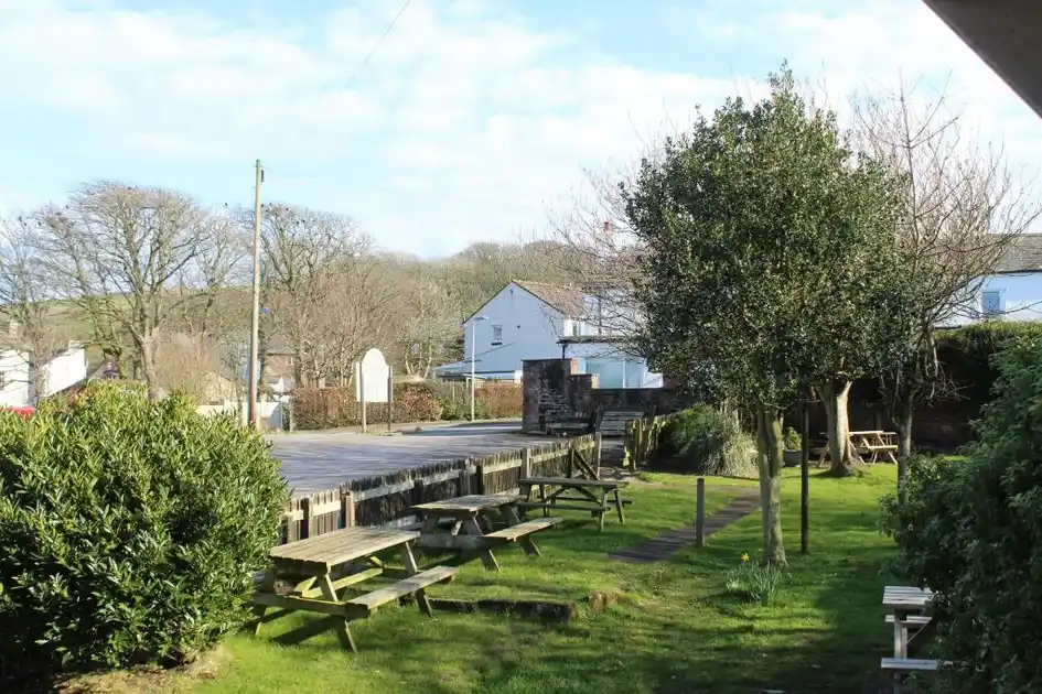 Garden and outdoor seating at The Manor Inn in St Bees.