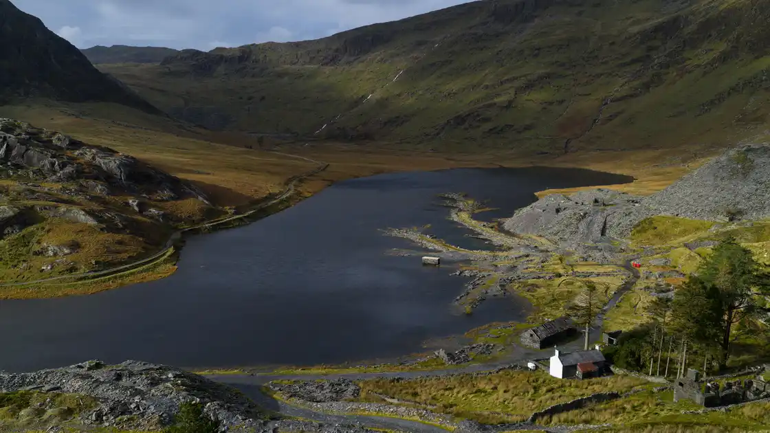 Cwmorthin quarry, former slate mine, west of the village of Tanygrisiau, north Wales.