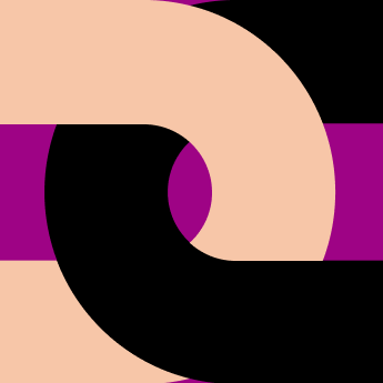 Abstrakte, farbige rechteckige Formen in Rot, Schwarz und Beige auf violettem Hintergrund, angeordnet in einem rasterartigen Muster.