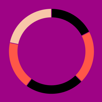 Abstrakte, farbige rechteckige Formen in Rot, Schwarz und Beige auf violettem Hintergrund, angeordnet in einem rasterartigen Muster.