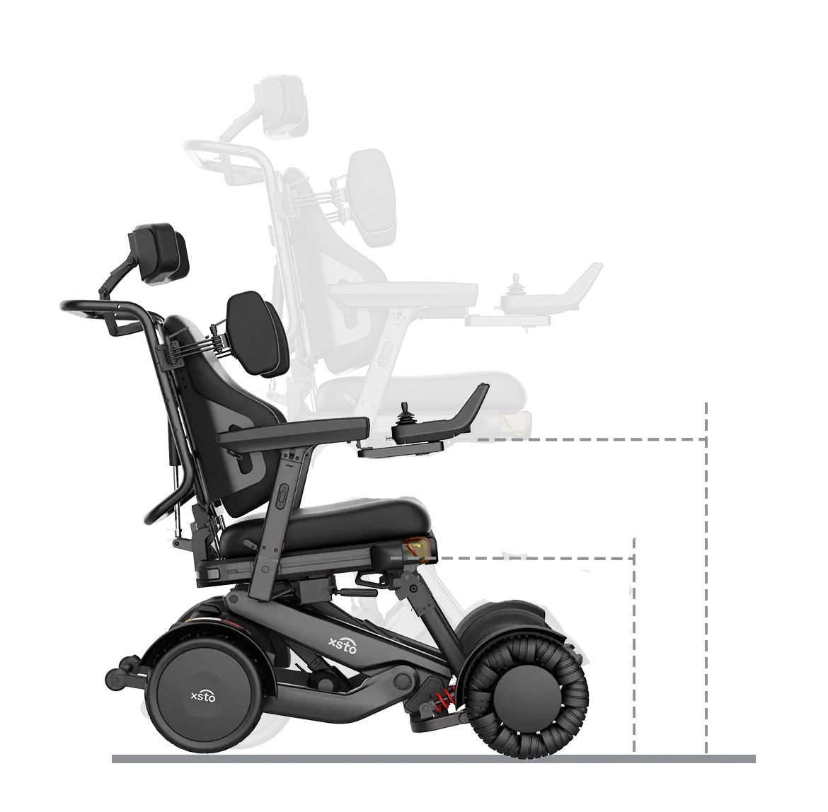 Utilisatrice du M4 Pro avec lift électrique en position décontractée