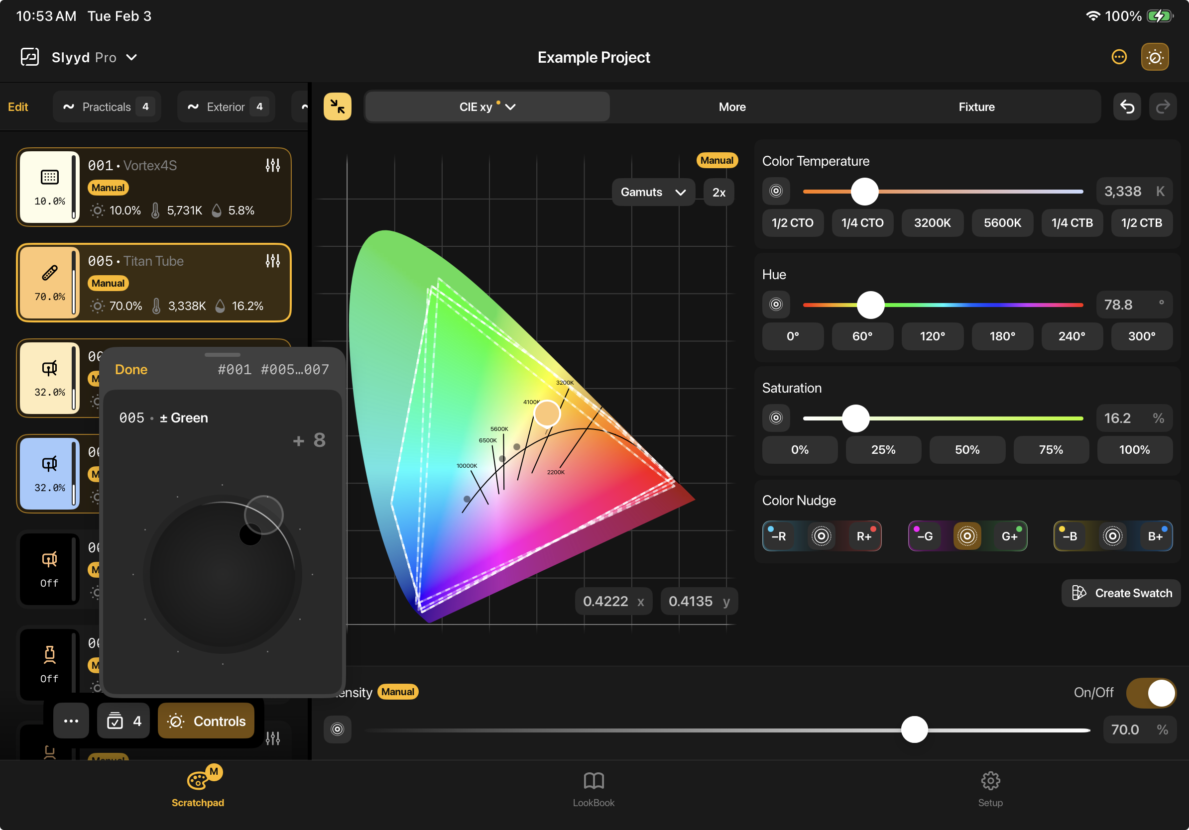 Color Nudge buttons with Relative Encoder
